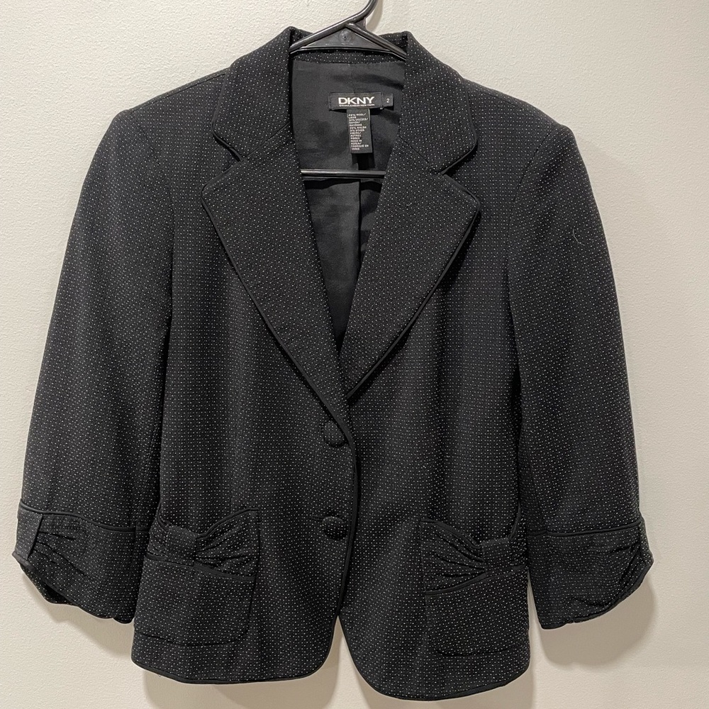 DKNY Black Blazer with Bow detail